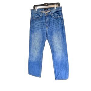 Banana Republic Men’s Relaxed Fit Jeans | 32x32 | 100% Cotton | Red Stitch